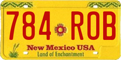NM license plate 784ROB
