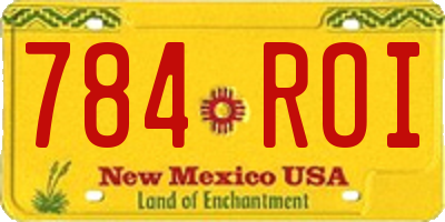 NM license plate 784ROI