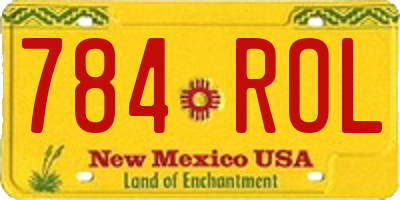 NM license plate 784ROL