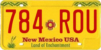 NM license plate 784ROU