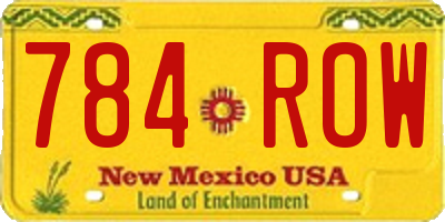 NM license plate 784ROW