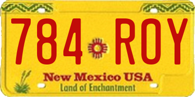 NM license plate 784ROY