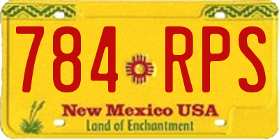 NM license plate 784RPS