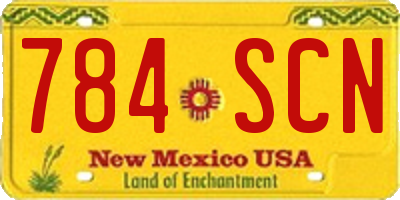NM license plate 784SCN