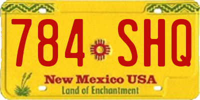 NM license plate 784SHQ