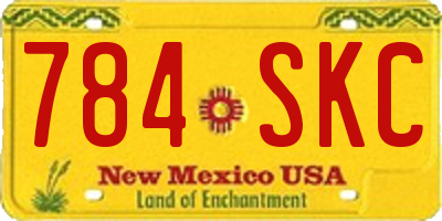 NM license plate 784SKC