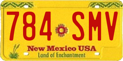 NM license plate 784SMV
