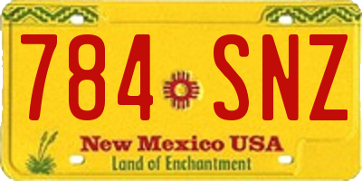 NM license plate 784SNZ