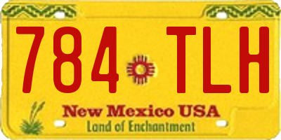 NM license plate 784TLH