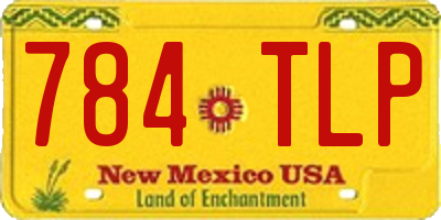 NM license plate 784TLP
