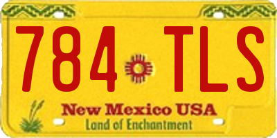 NM license plate 784TLS