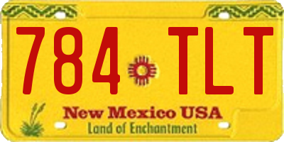 NM license plate 784TLT