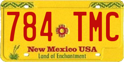 NM license plate 784TMC