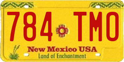 NM license plate 784TMO