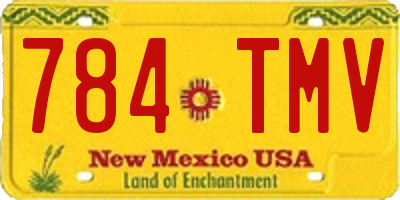 NM license plate 784TMV