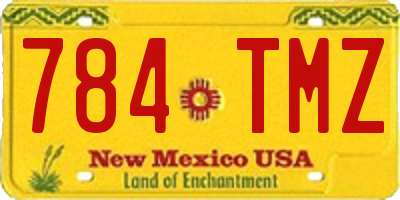 NM license plate 784TMZ