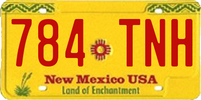 NM license plate 784TNH