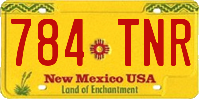 NM license plate 784TNR