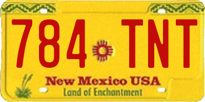 NM license plate 784TNT