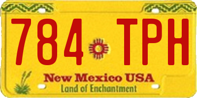 NM license plate 784TPH