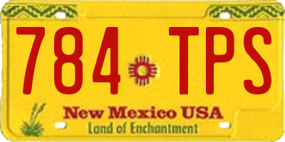 NM license plate 784TPS