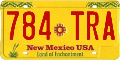 NM license plate 784TRA