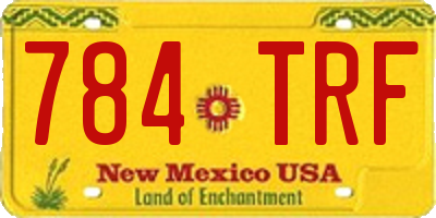 NM license plate 784TRF