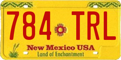 NM license plate 784TRL