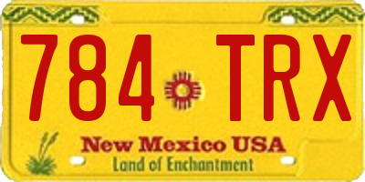 NM license plate 784TRX