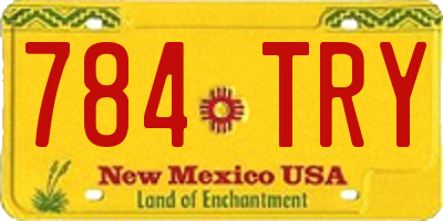 NM license plate 784TRY