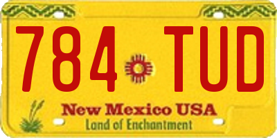 NM license plate 784TUD