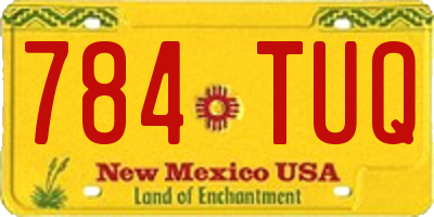 NM license plate 784TUQ