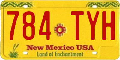 NM license plate 784TYH