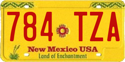 NM license plate 784TZA