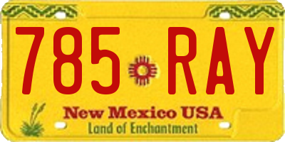 NM license plate 785RAY
