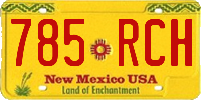 NM license plate 785RCH