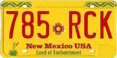 NM license plate 785RCK