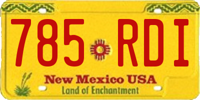 NM license plate 785RDI