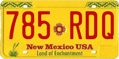 NM license plate 785RDQ