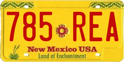 NM license plate 785REA