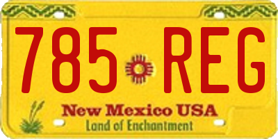 NM license plate 785REG