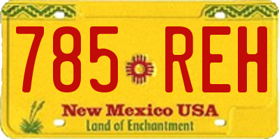 NM license plate 785REH