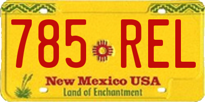 NM license plate 785REL