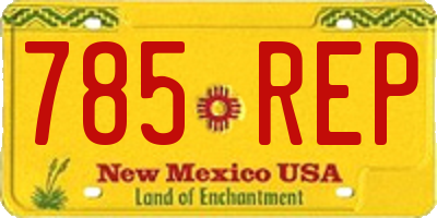 NM license plate 785REP