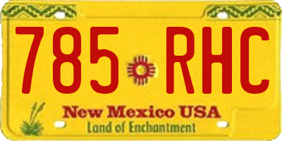 NM license plate 785RHC