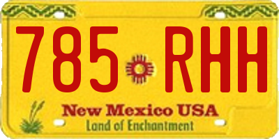 NM license plate 785RHH