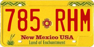 NM license plate 785RHM