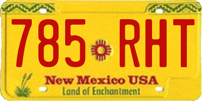 NM license plate 785RHT