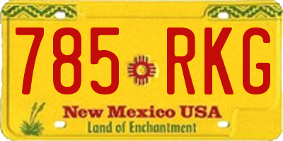 NM license plate 785RKG