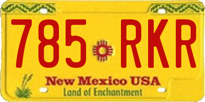 NM license plate 785RKR